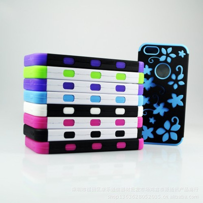 iPhone5硅膠彩繪糖果色夏威夷花圖保護(hù)套 防滑防摔，繽紛一夏